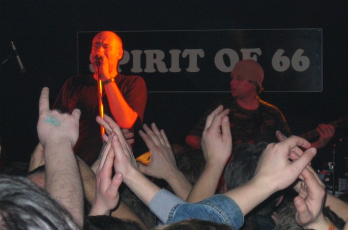 The crowd shows enthusiasm during the encore