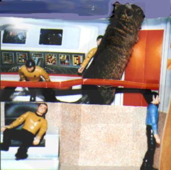 'Time to take over this ship!  Outta my way Kirk!'